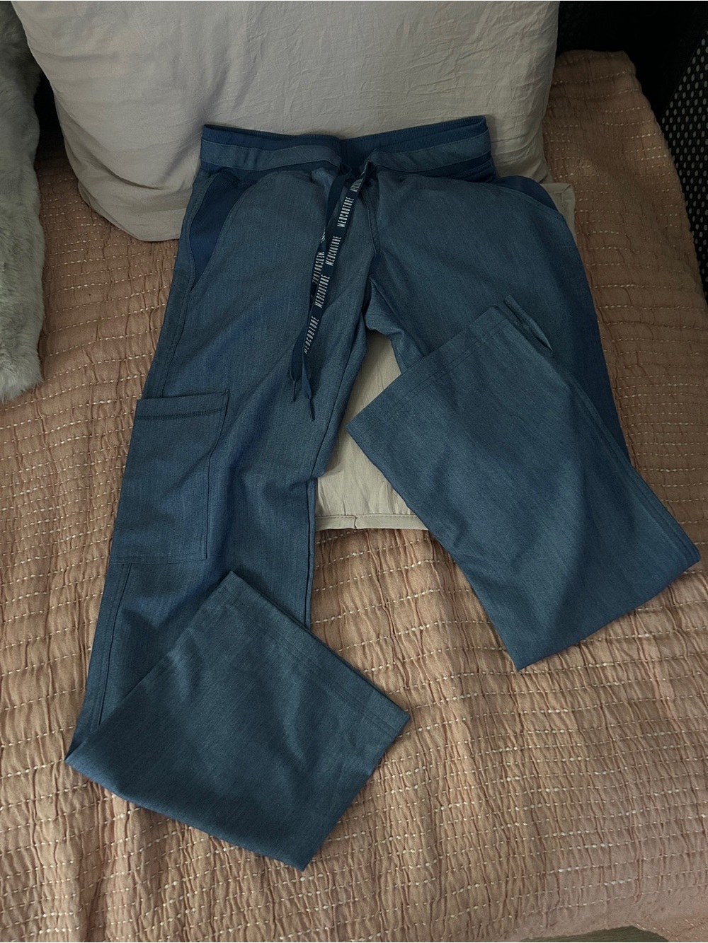 Med couture XSP Blue scrub pants new no tags